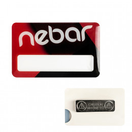 Бейдж с окном, 1-слойный пластик, УФ-печать с полимерной заливкой