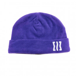 Шапка с отворотом с полной запечаткой флисовая двухслойная с подкладом из флиса