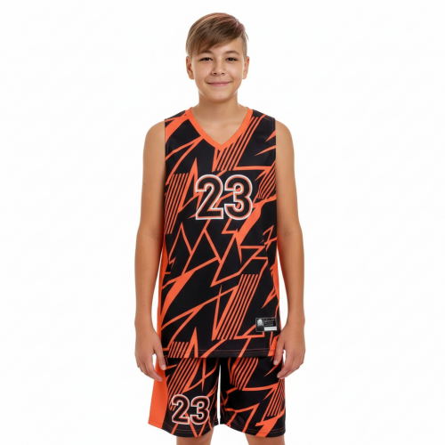 Майка баскетбольная двухсторонняя без рукава с V-вырезом