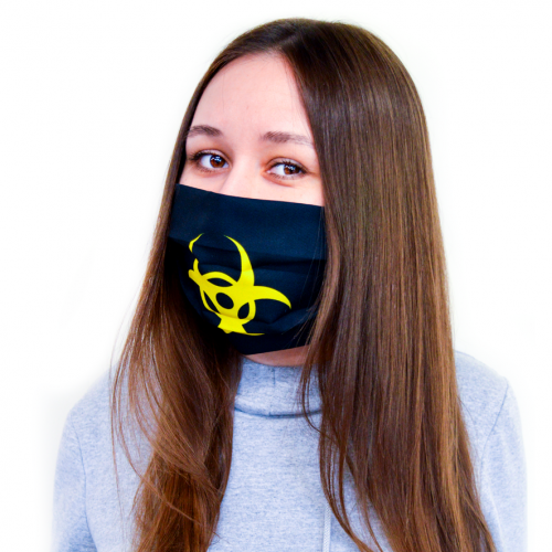 Маска для лица с принтом, защитная многоразовая стандартной формы, внутренний слой х/б