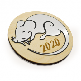 Магнит из дерева с пластиком, гравировка