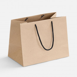 Пакет бумажный Stor, неокрашенный с черными ручками
