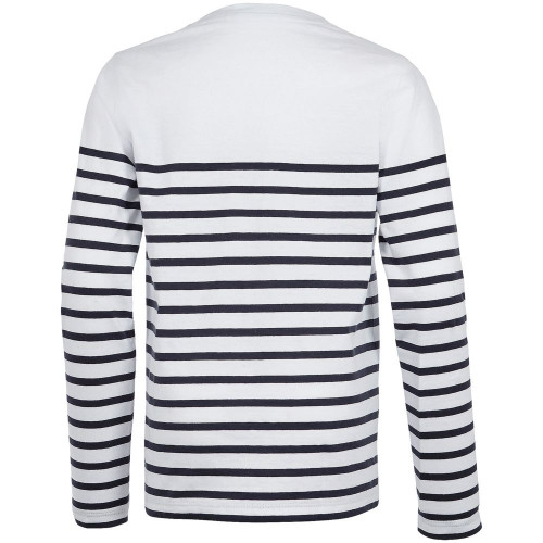 Футболка детская с длинным рукавом Matelot LSL Kids, белая с синим