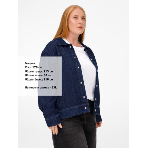 Куртка джинсовая O1, темно-синяя