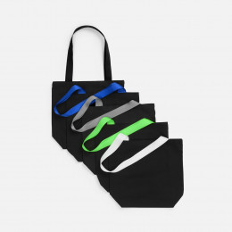 Шопер B5, черный с широкими черными ручками