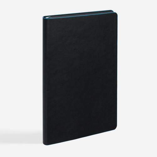 Ежедневник Trait, недатированный, черный с голубым