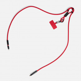 Кабель-ланьярд energyFlex Power Delivery 60 Вт, красный