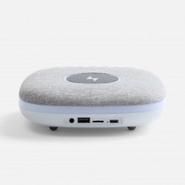 Bluetooth-колонка с беспроводной зарядкой и подсветкой Terrafonic, серая