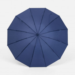Зонт обратного сложения inLoop с ручкой-карабином, темно-синий