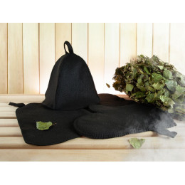 Набор для бани «Парилка», ver.2, черный