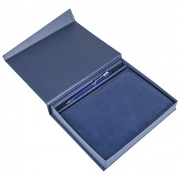Коробка Duo под ежедневник и ручку, темно-синяя
