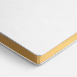 Ежедневник Nebraska Flex, недатированный, белый с золотистым