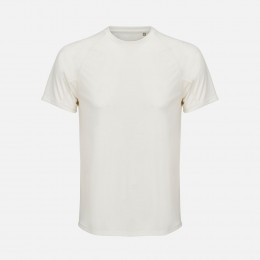 Футболка спортивная унисекс Vortex, молочно-белая