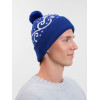 Шапка Adventino, темно-синий (кобальт) с молочным
