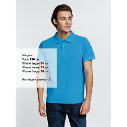 Рубашка поло мужская Virma Premium, бирюзовая