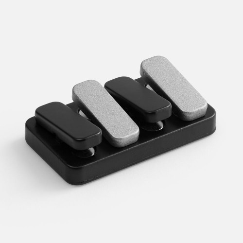 Антистресс-кликер Clacky, черный с серебристым