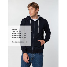 Толстовка на молнии с капюшоном Unit Siverga, темно-синяя