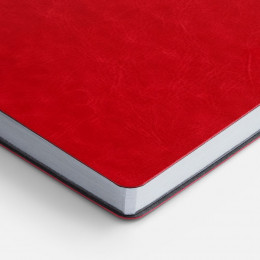 Ежедневник Nebraska Flex, недатированный, красный с серебристым