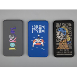 Аккумулятор Uniscend Starry с подсветкой, 5000 мАч, темно-серый