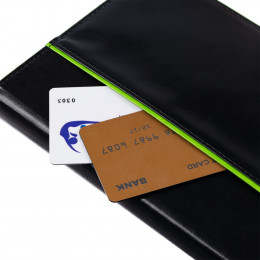 Ежедневник Alanis, недатированный, черный с зеленым