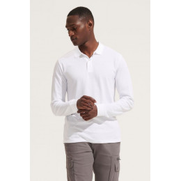 Рубашка поло унисекс с длинным рукавом Planet LSL, белая