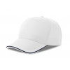 Бейсболка RECY FIVE PIPING, 5 клиньев, застежка-липучка, белый/тёмно-синий, 100% полиэстер, 220 г/м2