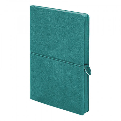Ежедневник недатированный Fusion, А5, бирюзовый, кремовый блок в линейку